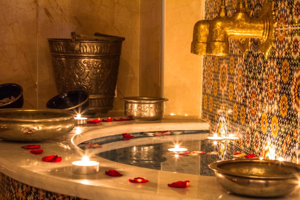 Relaxing at a Moroccan Spa